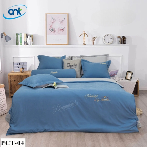 Bộ Chăn Ga Gối Cotton Flannel PCT04