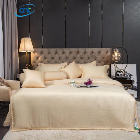 Bộ Chăn Ga Gối Tơ Tằm Cao Cấp HJ02