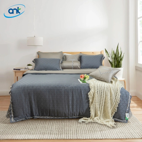 Bộ Chăn Ga Gối Tơ Tằm Cao Cấp HJ03