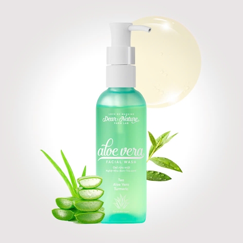 Gel rửa mặt Nghệ - Nha đam - Trà xanh Aloe Vera Facial Wash