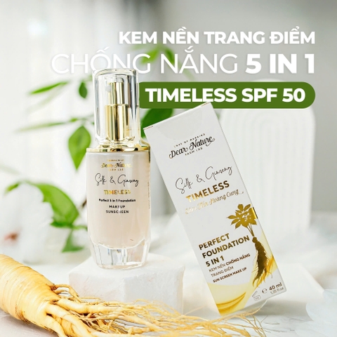 Kem nền chống nắng Sâm tiến hoàng cung 5 in 1 Timeless Silk & Ginseng perfect Foundation 40ml