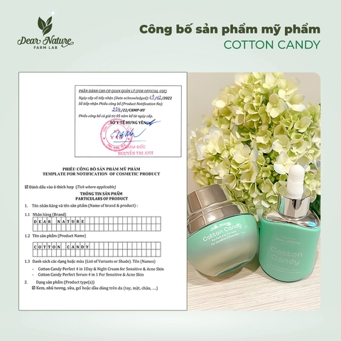 Kem dưỡng da phục hồi Cotton Candy Perfect 4 in 1 Day & Night Cream for Sensitive & Acne Skin