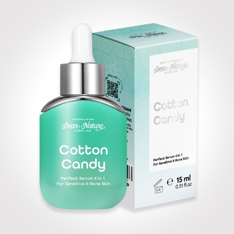 Tinh chất phục hồi da Candy Cotton Serum 4 in 1 For Sensitive & Acne Skin 15ml