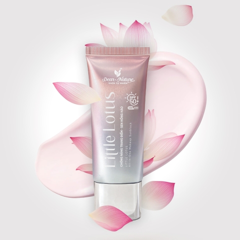 Kem chống nắng trang điểm sen hồng hào LITTLE LOTUS - 50ml