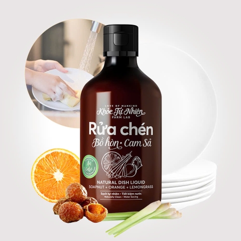 Nước rửa chén bát Ancare Bồ hòn Cam sả 500ml
