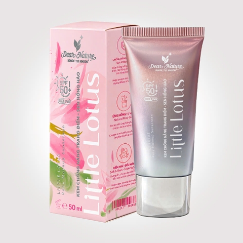 Kem chống nắng trang điểm sen hồng hào LITTLE LOTUS - 50ml new