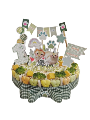 Bánh sinh nhật pate cho thú cưng bản VEGGIE