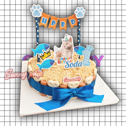 Bánh sinh nhật pate cho thú cưng - Size M 18cm
