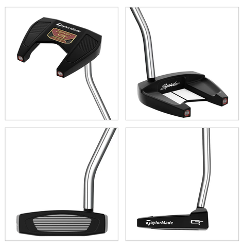 OD.10 - Taylormade Spider GT Back Putter 2022 Split Back Super Stroke Pistol GTR 1.0 Black/Red Single Bend + Small Slant / 33inch+34inch
