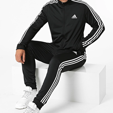 SS.10 GK9651 - SET TRACKSUIT ADIDAS ĐEN HỌA TIẾT 3 SỌC