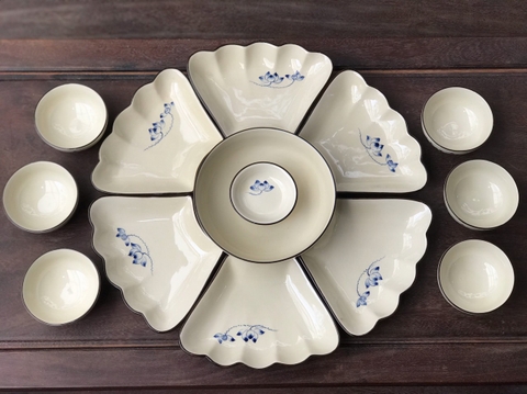 Bộ mâm cơm Hoa mặt trời - Sen Xanh