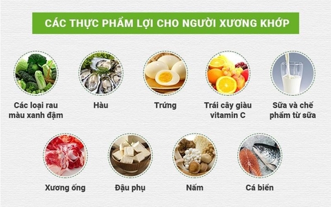 đau nhức xương khớp kiêng ăn gì
