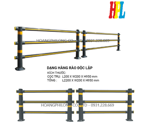 Rào phân làn 3 thanh