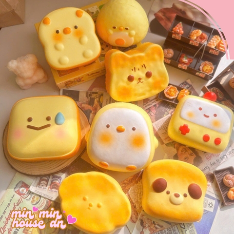 Squishy Bánh mỳ hình động vật dễ thương Chậm Tăng Mềm Mịn