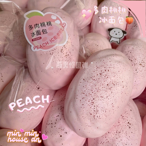 Squishy Bánh Mỳ Đào Kem Lạnh Slow Chậm Tăng Siêu Mềm HT