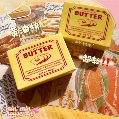Squishy HT Cục Bơ Butter Cho Bánh Mỳ Slow Chậm Tăng Siêu Mềm Mịn