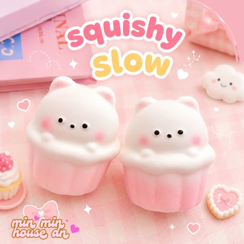 Squishy HT Bé Gấu trong cúp dễ thương chậm tăng slow