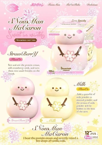 Lisa Squishy Snowman macaron người tuyết