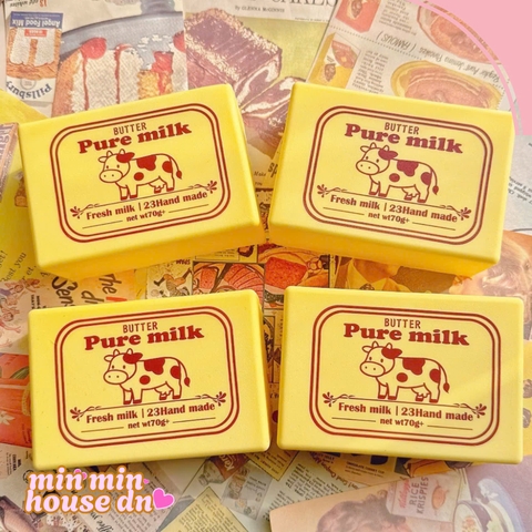 Squishy HT Cục Bơ Phô Mai Con Bò Sữa