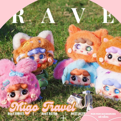 Blind box Migo Travel có zipper túi khóa kéo