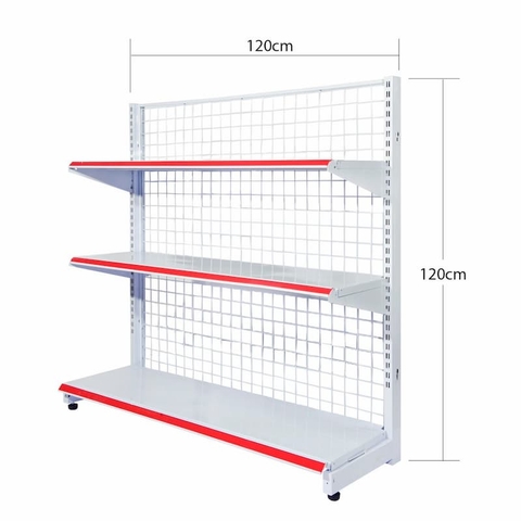 Kệ Siêu Thị Đơn Lưới 3 Tầng 1m2 x 1m2
