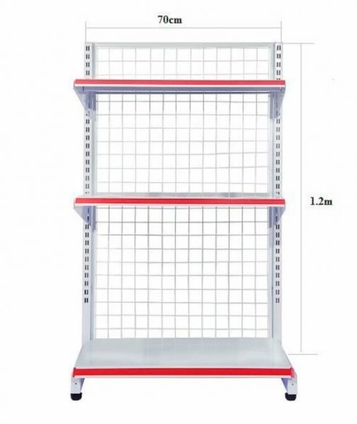 Kệ Siêu Thị Đơn Lưới 3 Tầng 1m2 x 70cm