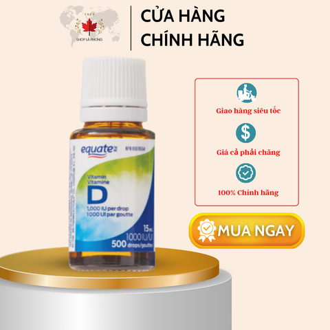 Vitamin D dạng lỏng 1000IU (500 giọt/15 ml)