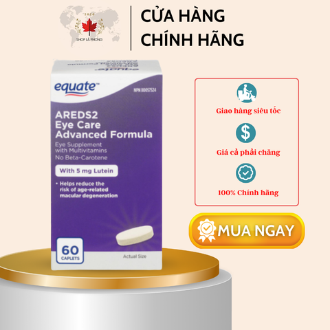 Viên uống bổ mắt với AREDS2 và Lutein của Equate