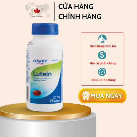 Lutein 20 mg của Equate (75 viên)
