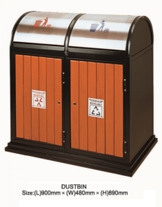 Thùng rác công cộng OB08 Phân loại rác thải Kích thước: 800mm x 450mm x 900mm
