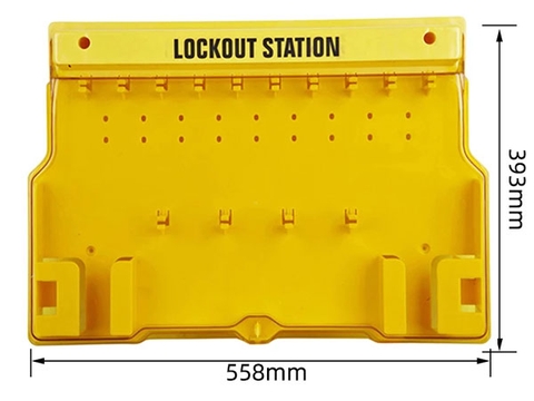 Trạm khóa có mái che với 10 móc treo ổ khóa LOCKEY LS03