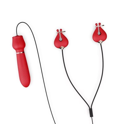 Chày Rung Kèm Kẹp Vú 2 Trong 1