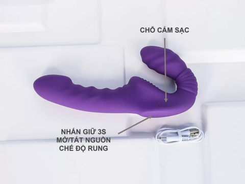 Dương Vật Kết Hợp Kích Hậu Yunman Có Điều Khiển Từ Xa Pin Sạc