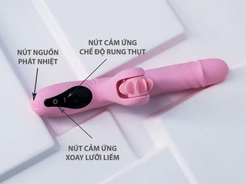 Máy Massage Yeain Vibrators Rung Thụt Có Lưỡi Liếm Cảm Ứng