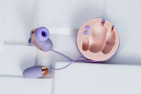 Trứng Rung Moon Back Magic Box 2 Đầu Rung Hút