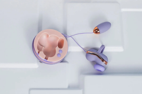 Trứng Rung Moon Back Magic Box 2 Đầu Rung Hút