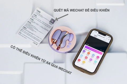 Trứng Rung Moon Back Magic Box 2 Đầu Rung Hút