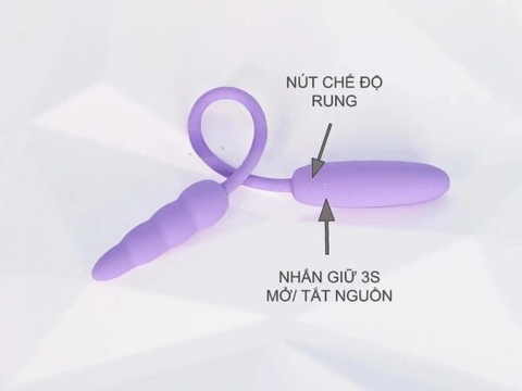 Trứng Rung Sạc Nhỏ Gọn Kích Thích 2 Đầu Âm Đạo Và Hậu Môn
