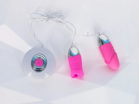 Trứng Rung 2 Đầu Mạnh Mẽ – Lưỡi Liếm Kèm Dương Vật