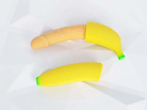 Dương Vật Giả Ngụy Trang Chuối Rung Cực Mạnh