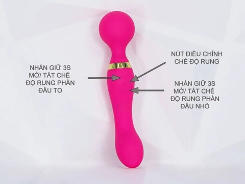 Máy Massage Stick Hai Đầu Rung Kích Thích Điểm G Mạnh Mẽ