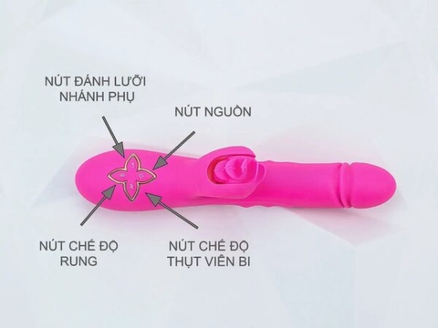 Dương Vật Giả Kèm Lưỡi Cao Cấp Esther Bi Xoay Rung – Thụt