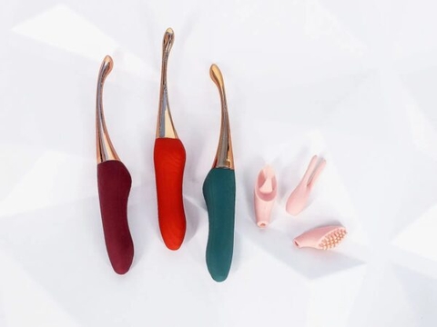 Máy Mát Xa Điểm G 3 Đầu Pin Sạc Nhỏ Gọn