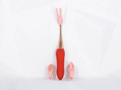 Máy Mát Xa Điểm G 3 Đầu Pin Sạc Nhỏ Gọn