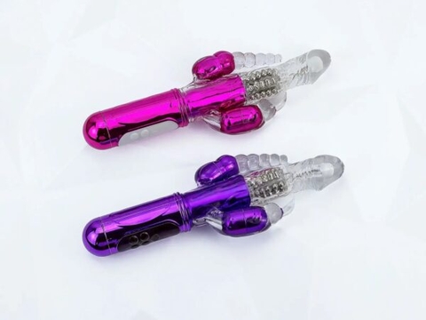 Dương Vật Giả 3 Đầu Rung Thụt Ngoáy Pin Sạc Cao Cấp