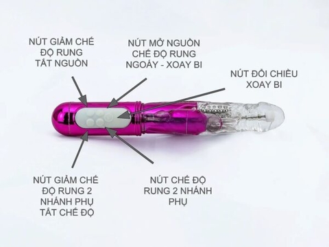 Dương Vật Giả 3 Đầu Rung Thụt Ngoáy Pin Sạc Cao Cấp