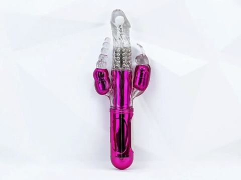 Dương Vật Giả 3 Đầu Rung Thụt Ngoáy Pin Sạc Cao Cấp