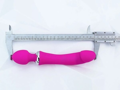 Máy Massage Điểm G Double End Rung 2 Đầu Ấm Nóng Pin Sạc