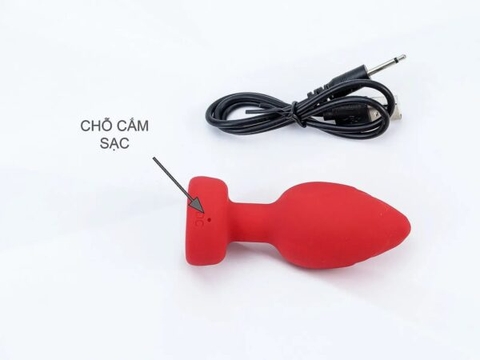 Phích Cắm Hậu Môn Rung & Phát Sáng Điều Khiển Từ Xa