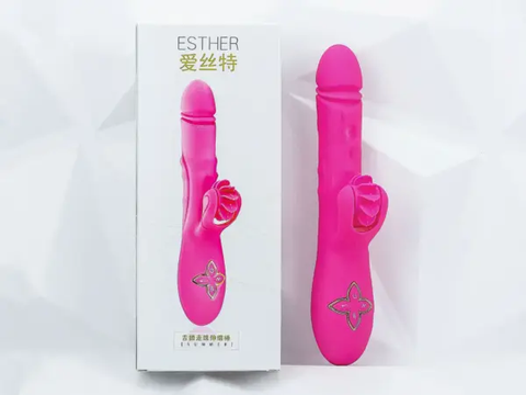 Dương Vật Giả Kèm Lưỡi Cao Cấp Esther Bi Xoay Rung – Thụt